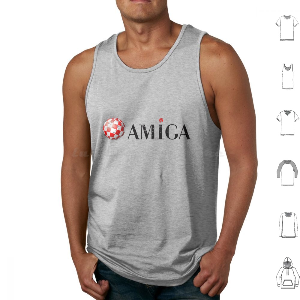 Gaming Console Logo - Amiga Tank Üstleri Baskı Pamuk Amiga