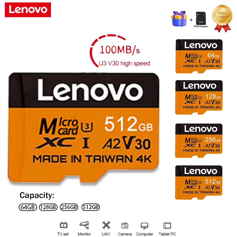 Gaming Console For Phone - Lenovo Secure 512GB SD Kartlar Mikro
