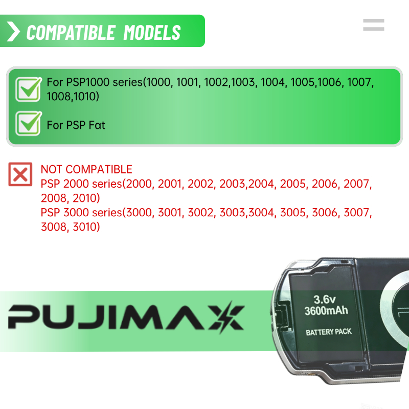 PUJIMAX 3600mAh 3.6V Yeni Li-i - Gaming Console New incelemesi ve fiyatı